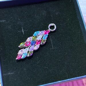 Vintage Multi Gem Stone Pendant🩷🩵🤍✨